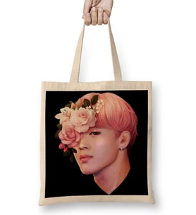 Flowers Jimin Bts Bez Çanta Uzun Saplı
