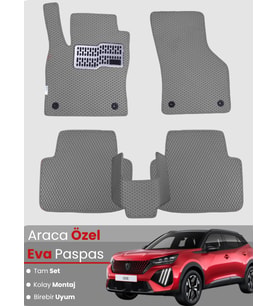PEUGEOT 2008 ELEKTRİKLİ (2023-2025) Uyumlu EVA Paspas Tam Set–Araca Özel,Oto Paspas