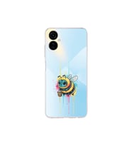 Tecno Camon 19 Neo ile uyumlu Splash arı tasarımlı şeffaf silikon kılıf