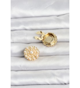 Vintage Model Gold Renk Düğme veya Manşet Broşu TJ-BR486