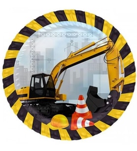 Tabak Karton İnşaat Temalı 23Cm 8 adet-