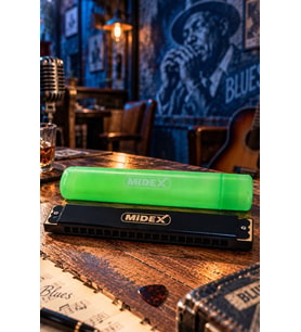 Midex HN-20BK Siyah 20 Delikli Mızıka Do (c)