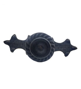 Antika Tarz Dekoratif Pirinç Çizgili Düğme - 35x100 Mm, Büyük, Oksit