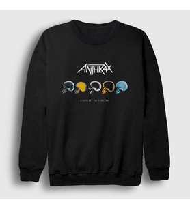 Presmono Unisex Siyah Mosh Anthrax Sweatshirt 10333tt