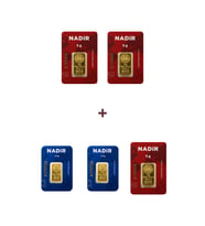 Nadir Gold 24 Ayar 20 Gram Külçe Altın (3 Adet 5 Gram Külçe Altın + 2 Adet 2,5 Gram Külçe Altın )