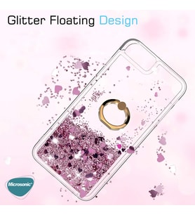 Microsonic Samsung Galaxy A52s Kılıf Glitter Liquid Holder Mor