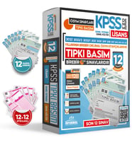 2024 KPSS Lisans ÖSYM Çıkmış Soru TIPKI Basım Türkiye Geneli D. Çözümlü 12li DENEME Sınav PAKETİ (Beyaz)
