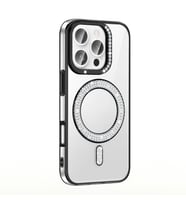 Lexroo iPhone 16 Pro Kılıf Pırlanta Taş Tasarımlı M-safe Şarj Özellikli Karetta Silikon - Siyah