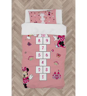 MEKTA HOME BEBEK VE ÇOCUK ODASI Seksekli Minnie Mouse Desenli Nevresim Takımı