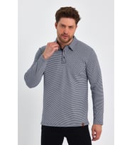 ALEXANDERGARDI GÖMLEK YAKA SWEATSHIRT (E23-78504) (Lacivert)