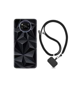 Xiaomi Poco X3 Pro Kılıf Silikon Ipli Boyun Askılı Desenli Prizmalar 1782