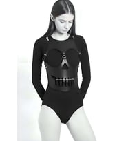 Mulvxbrf Brf02 Kurukafa Tasarımlı Giysi Üzeri Giyilebilir   Deri Body Harness - Brf1153 (Mulvix)