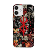 Iphone 12 Uyumlu Berserk Tasarımlı Şeffaf Telefon Kılıfı
