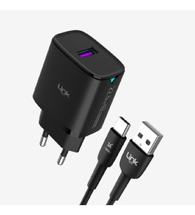 C306 Safe Tip-C Kablolu 22.5W Hızlı Şarj Adaptörü (Siyah)