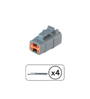 DTM06-4S Erkek Konnektör 4 Pin Kablosuz
