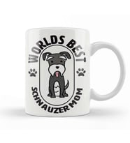 Worlds Best Schnauzer Mom 06 Kupa Bardak Porselen