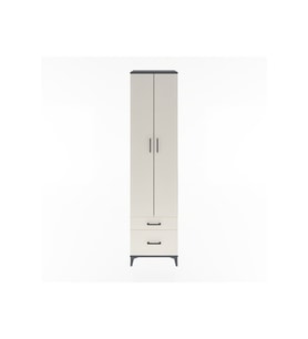 Hyperion Dolap 5 Raflı 2 Çekmeceli 2 Kapaklı 60x44x243 Antrasit-Aytaşı
