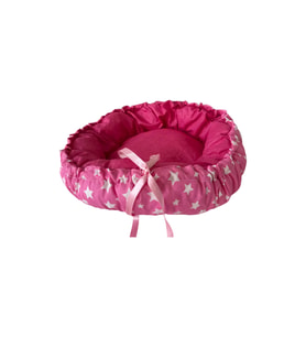 Pembe Yıldız Desenli Yumuşak Yatak 50 cm, Konforlu ve Şık Tasarım