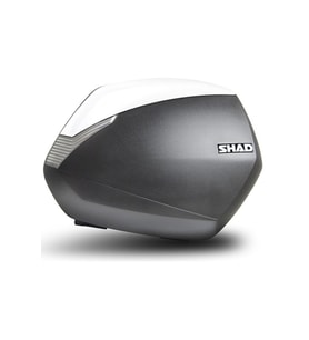Motosiklet Sh-36W Yan Çanta Takım Siyah White ( Beyaz Kapaklı ) Motor Tur Çantası