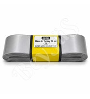 Saten Kurdele 40 mm Gümüş