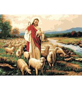 Hz.İsa Sayılarla Boyama Seti(40x50 cm Tuval Şasesine Gerili)
