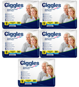 Giggles Hasta Bezi Yetişkin Bel Bantlı Tekstil Yüzey Küçük - Small (S) 150 Adet (5PK*30)