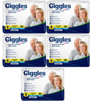 Giggles Hasta Bezi Yetişkin Bel Bantlı Tekstil Yüzey Küçük - Small (S) 150 Adet (5PK*30)