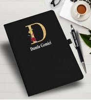 Kişiye Özel harf Tasarımlı  İsme Özel Defter ve Kalem