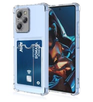 Teknomoda Redmi Note 12 PRO PLUS 5G Kılıf Kartlıklı Anti Şok Korumalı Şeffaf Silikon Şeffaf Açık