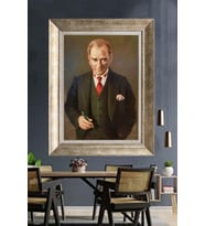 Gümüş Çerçeveli Atatürk Tablo za447