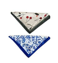 2 Li Saten Bandana Seti Saten Fular Saten Çanta Aksesuarı Özel Desen Bandana 45X50 Cm