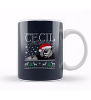 Cecil The Lion Cecil Loved Christmas Knit Kupa Bardak Porselen