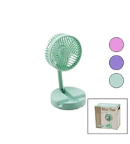 MİNİ FAN W-1630-A SDR-B07 M.ÜSTÜ VANTİLATÖR USB ŞARJLI KATLANIR FAN=12.5CM - AYAK=12.5CM 180 DERECE AYARLI TELEFONLUKLU (5343)