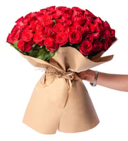 Valentis Red 100 lü Kırmızı Gül Buketi