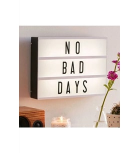 A6 LED Message Light Box 96 Karakter Dekoratif Led Işıklı Mesaj Panosu, Sinematik Mesaj Panosu, Masaüstü ve Duvara Montaj