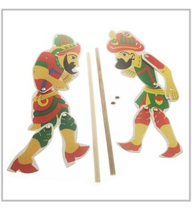 Bozkırlı Hacivat Karagöz Kukla Seti - 2 adet