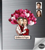 Kişiye Özel Sevgili Ahşap Magnet -12