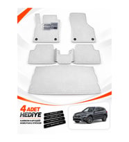 e-biz BMW X1-U11-ELEKTRİKLİ (2022-2026) Uyumlu EVA Oto Paspas Bagaj Paspası Dahil Beyaz