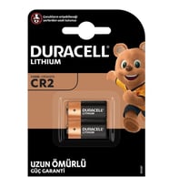 Duracell CR2 3 Volt Lityum 2'li Pil (Siyah)