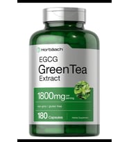 Horbäach EGCG Green Tea Extract  180 Capsul Max Potency Non-GMO & Gluten Free.3840 (Renksiz)