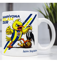 Kişiye Özel İsimli Sarı Kanaryalar taraftarları Tasarım Taraftar Kupası, Hediye Kupa Bardak