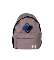 Icone Önü Nakışlı, Laptop Bölmeli Unisex Sırt Çantası, Okul Çantası, Back to School (Gri)