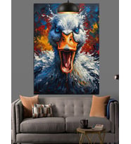 Çılgın ördek pop art Dekoratif Kanvas - Mdf Ahşap Tablo
