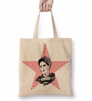 Frida Kahlo 09 Bez Çanta Uzun Saplı