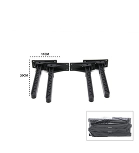 4 ADET SİYAH SOFRA AYAK KOMPLE PLASTİK 20CM AÇ KAPA (5365)