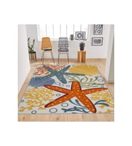 Rovigo Home Dijital Baskı Yıkanabilir Kaymaz Taban Salon Halısı  RVG1783 (Sarı)