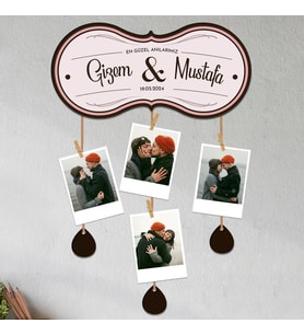 eJOYA Kişiye Özel 4'lü Pola Kart & Fotoğraf Askısı 114065