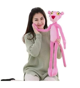 Pembe panter peluş oyuncak 65 cm (Kristal Mavi)