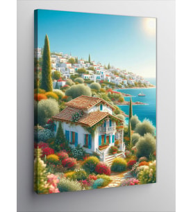 Kanvas Tablo Sahil Kasabası