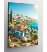 Kanvas Tablo Sahil Kasabası